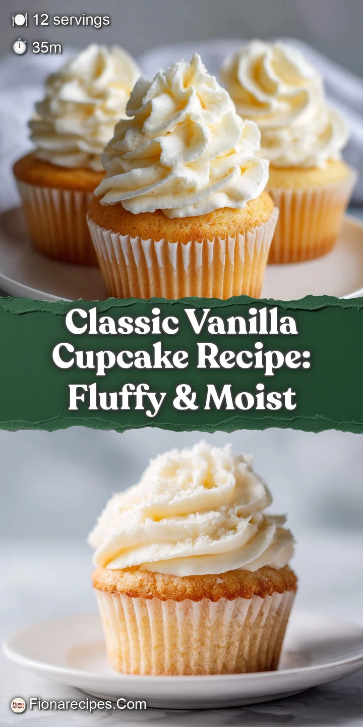 Close-up of a vanilla cupcake. Swirls of creamy white frosting. Colorful sprinkles add pops of fun to a moist cupcake.