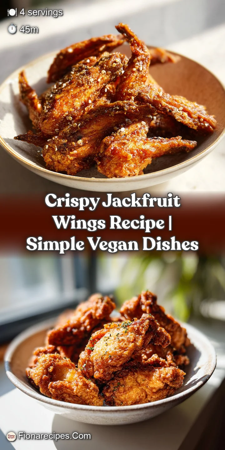 Close-up showcasing the crispy, textured surface of jackfruit wings, coated in a rich, flavorful sauce, ready to eat.