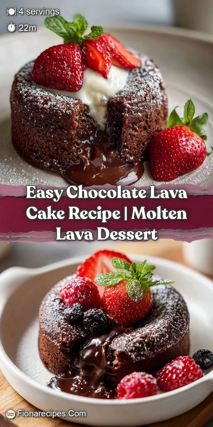 Warm, dark chocolate lava cake close-up. Shiny, cracked crust gives way to a river of melted chocolate. A decadent dessert...