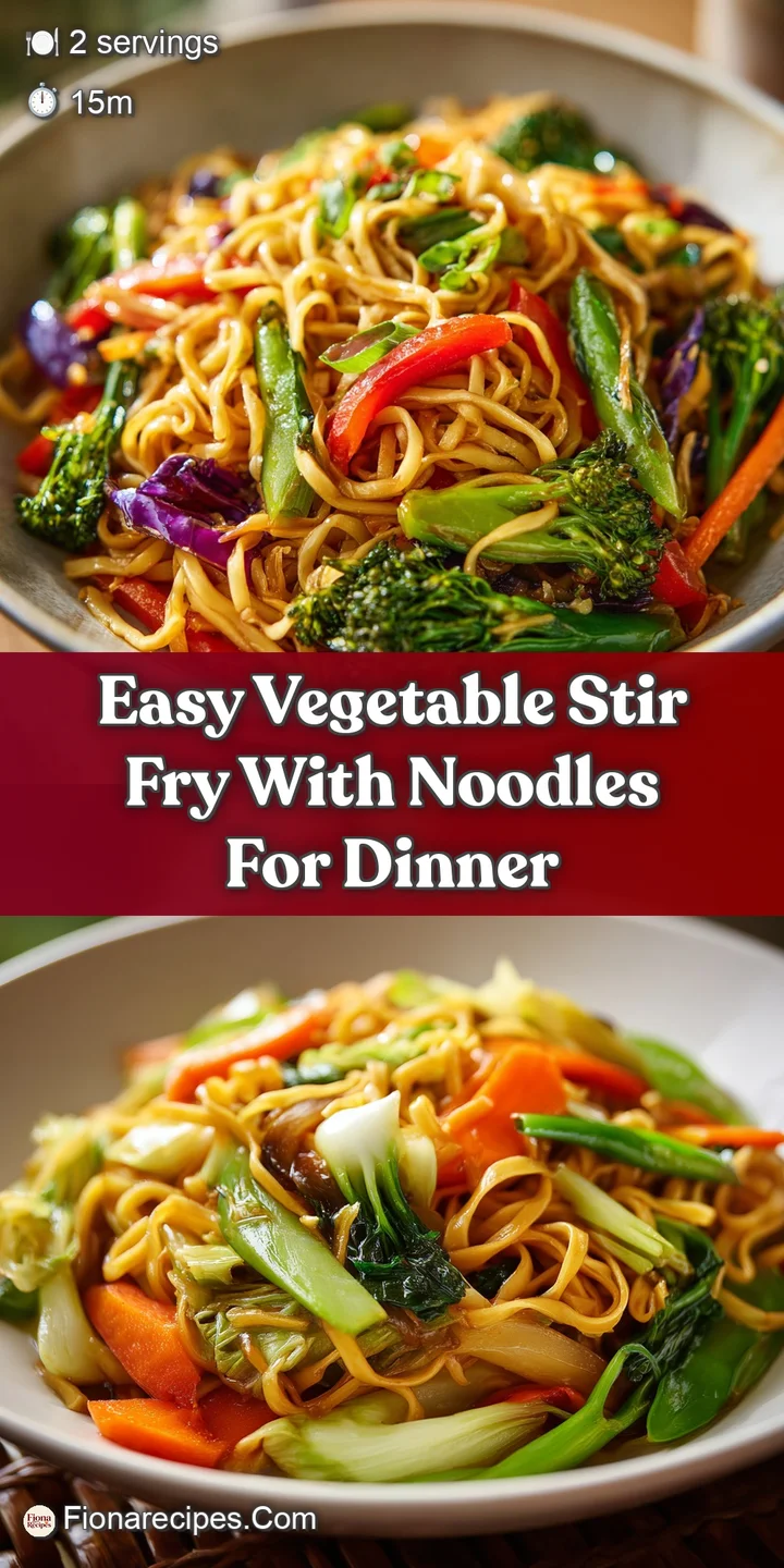 Close-up view of glistening stir-fried noodles and vegetables, showcasing the vibrant colors and appealing textures of thi...