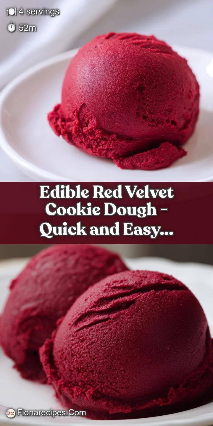 Macro shot of velvety crimson dough with visible white chocolate chips and a smooth, creamy texture in a silver spoon.