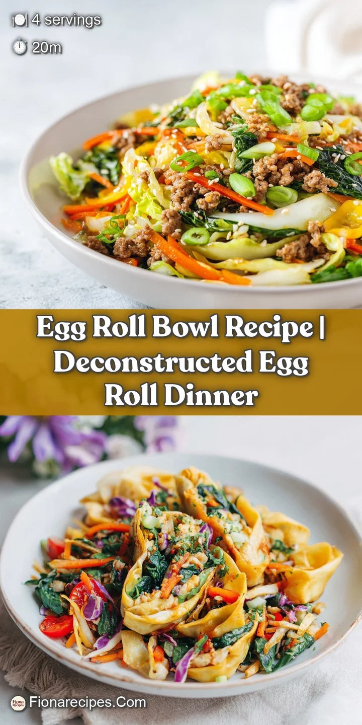 Close-up on an appetizing egg roll bowl, focusing on the juicy pork and fresh vegetables coated in a light sauce.