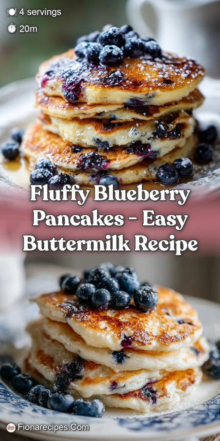 Close-up of a blueberry pancake, cooked golden brown with juicy blueberries. Warm, inviting breakfast image with visible s...