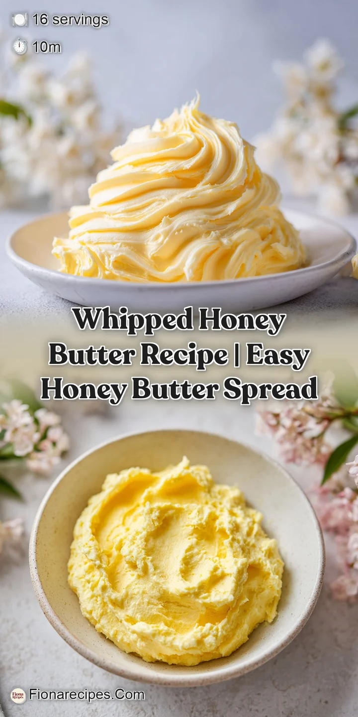 Close-up of whipped honey butter with a soft, creamy texture and subtle golden hue.