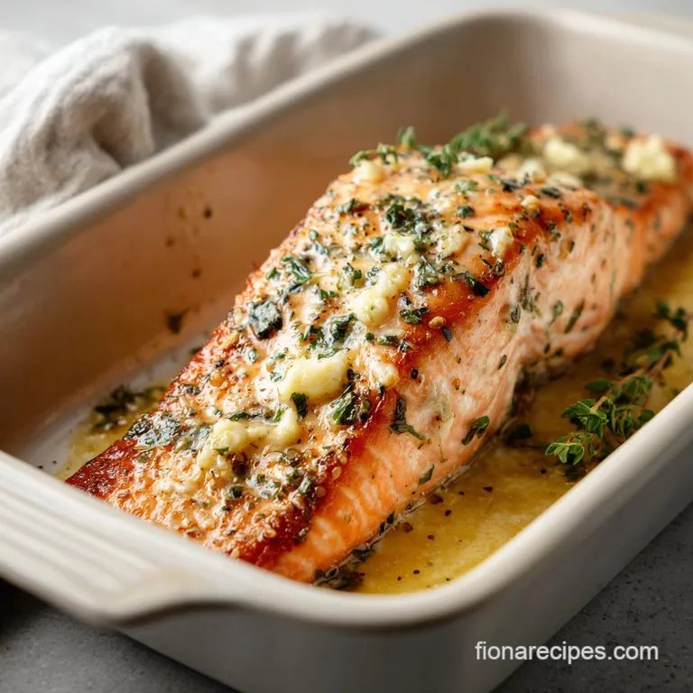 Baked Salmon with Garlic and Dijon: Flaky and Tender