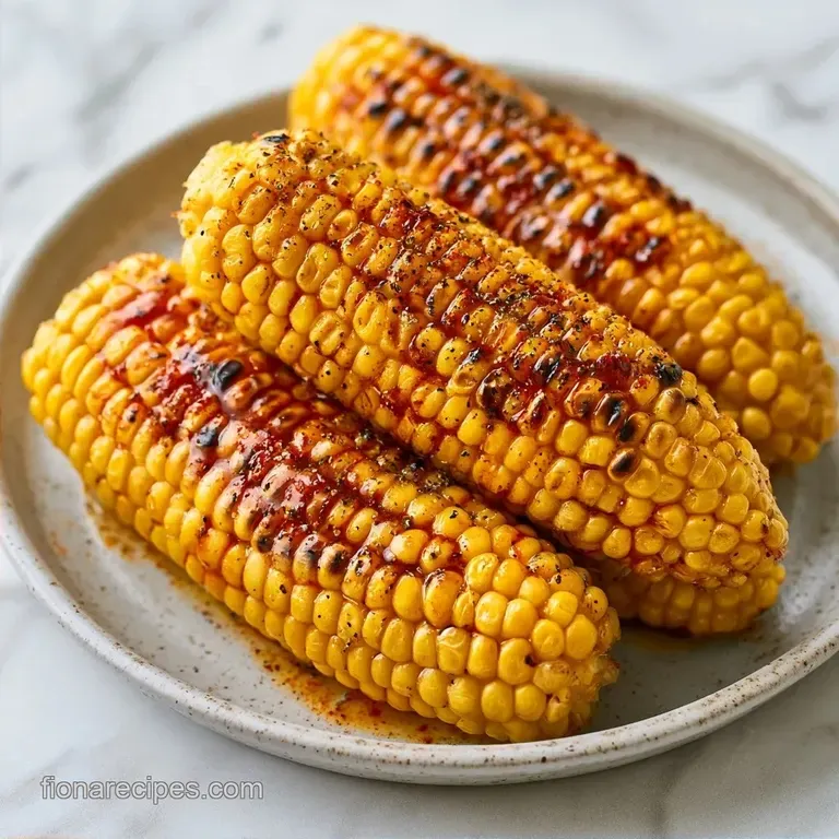 Charred BBQ Grilled Corn on the Cob with BBQ Butter