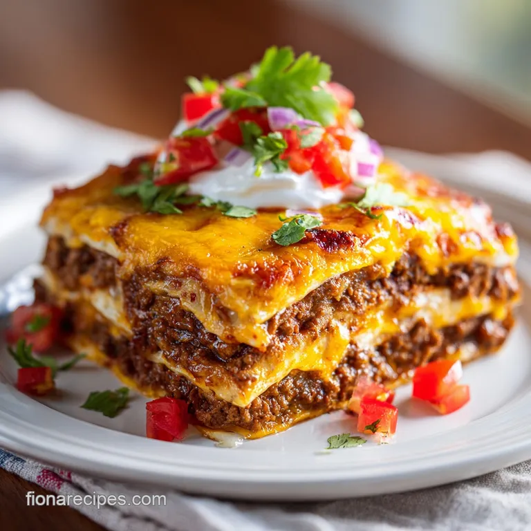 Beef Enchilada Casserole: Layered and Baked