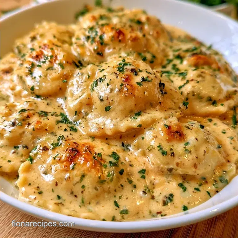 Creamy Garlic Ravioli Sauce with Parmesan