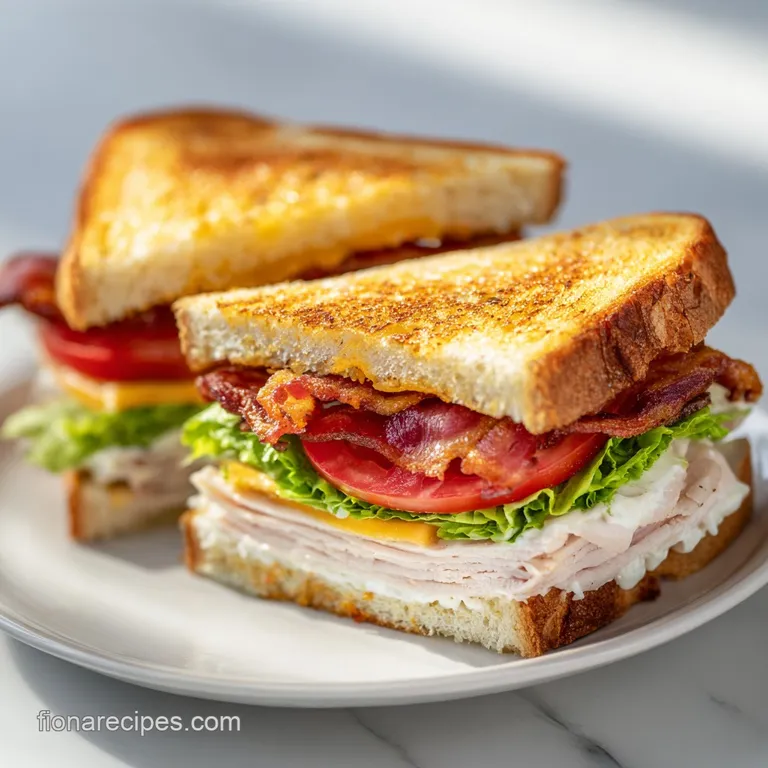 Turkey Club Sandwich: Toasted Sourdough Stack