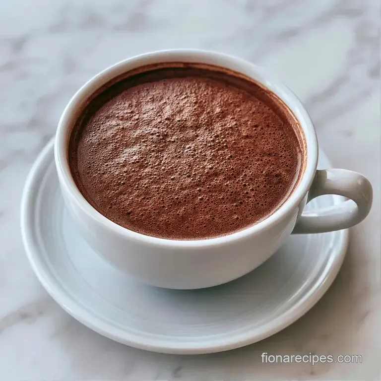 A steaming cocoa drink in a glass mug on a linen napkin, paired with soft medjool dates and a polished silver spoon.