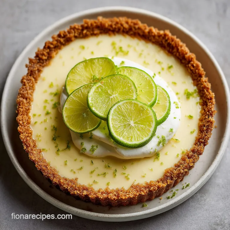 Slice of key lime pie with toasted meringue swirls and a lime wedge on a white plate.