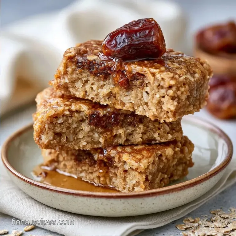 Healthy Oatmeal Date Bars with Almond Flour