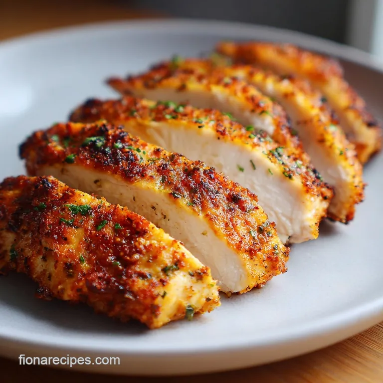 Juicy chicken breast plated with vibrant green broccoli and cherry tomatoes, steam rising; appealing and fresh.