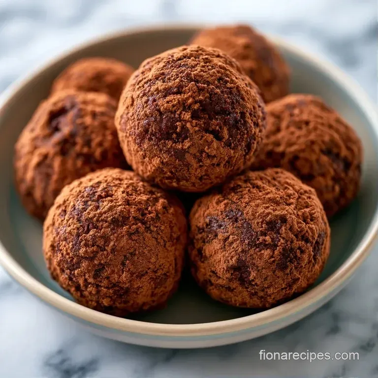 Elegant row of dark, matte chocolate spheres on a grey slate board, accented with a pinch of flaky sea salt.