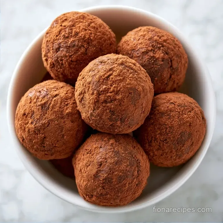 No Bake Cocoa Date Truffles in 30 Minutes