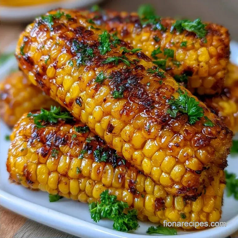 Oven Roasted Corn on the Cob with Garlic Butter