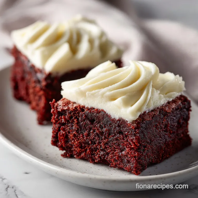 Red Velvet Brownies: Fudgy with Cream Cheese Frosting