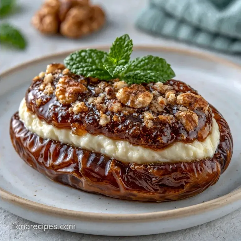 Savoury Goat Cheese Stuffed Dates with Walnuts