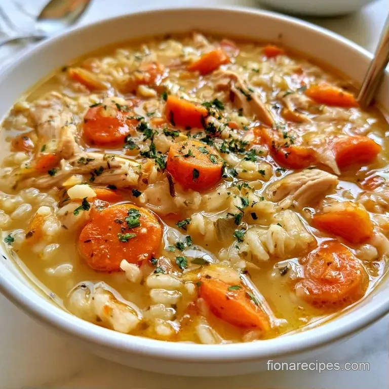 A white ceramic bowl of hearty soup topped with chopped parsley and served with a crusty slice of sourdough bread.