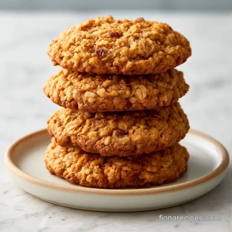 Neatly stacked golden-brown textured cookies on a slate platter, accented by fresh mint leaves and raw dates.