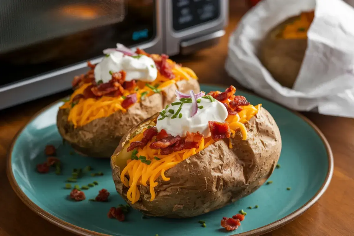 Microwave Potato with Wet Towel